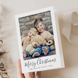 Minimalistiskt foto av God jul Porträtt Helgkort