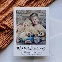 Minimalistiskt foto av God jul Porträtt Julkort