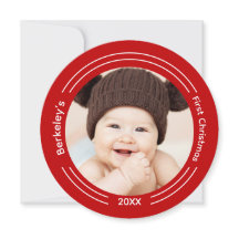 Minimalistiskt foto Baby första jul
