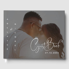 Minimalistiskt foto Bröllop i modern Elegant Gästböcker