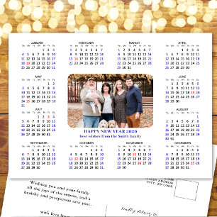 Minimalistiskt foto för 2025 års kalender, modern helg vykort