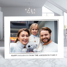 Minimalistiskt foto för glad helg Modern Elegant Julkort