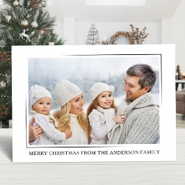 Minimalistiskt foto för god jul Modern Elegant Julkort