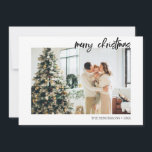 Minimalistiskt foto för God jul-penselskript Julkort<br><div class="desc">God jul.</div>