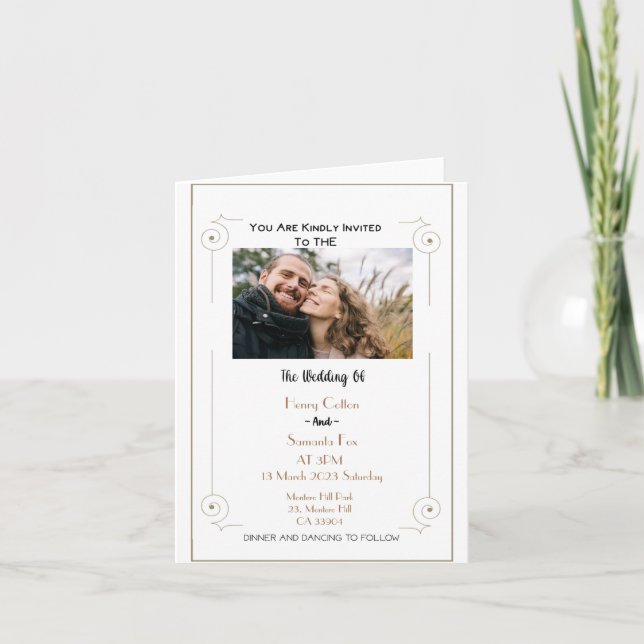 Minimalistiskt foto för personlig inbjudan (Framsida)