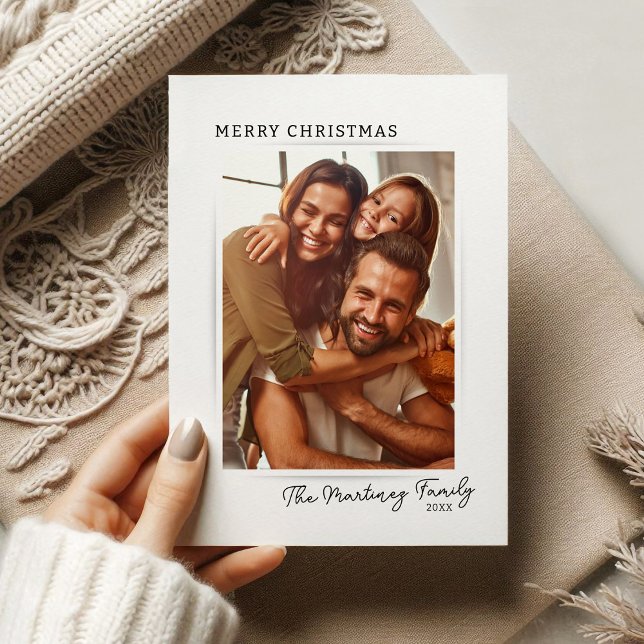 Minimalistiskt foto God jul Helgkort (Skapare uppladdad)