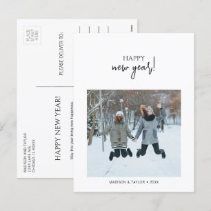 Minimalistiskt foto Gott nytt år Helg Vykort