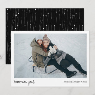 Minimalistiskt foto Gott nytt år Julkort
