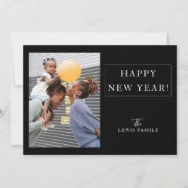 Minimalistiskt foto Gott nytt år Julkort