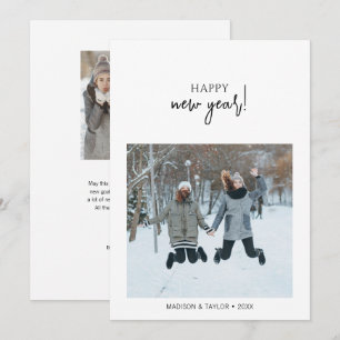 Minimalistiskt foto Gott nytt år Julkort