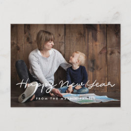 Minimalistiskt foto i familjen Gott nytt år Vykort