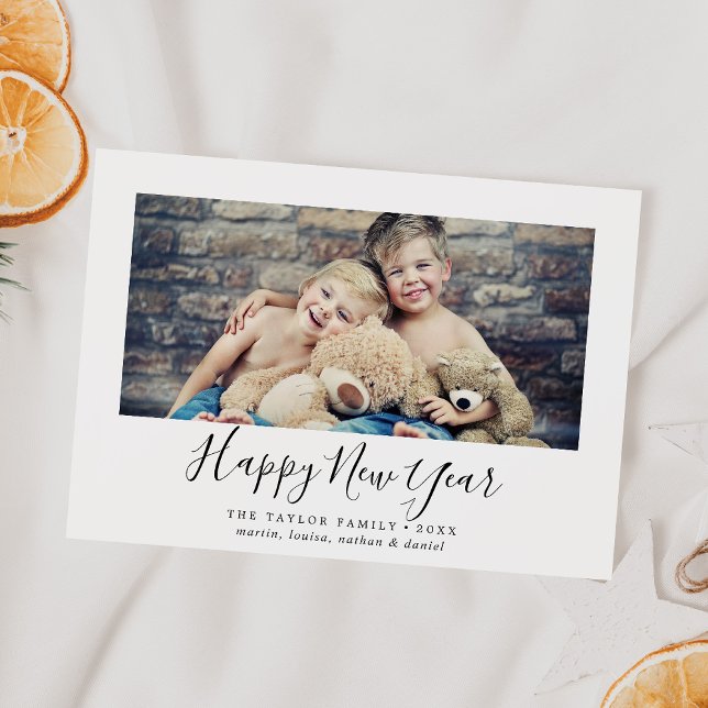 Minimalistiskt foto i Gott nytt år Julkort (Skapare uppladdad)