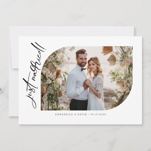 Minimalistiskt foto Ny gifta Meddelande (Framsida)