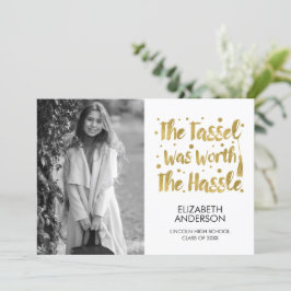 Minimalistiskt foto och Tassel Studenten Meddelande