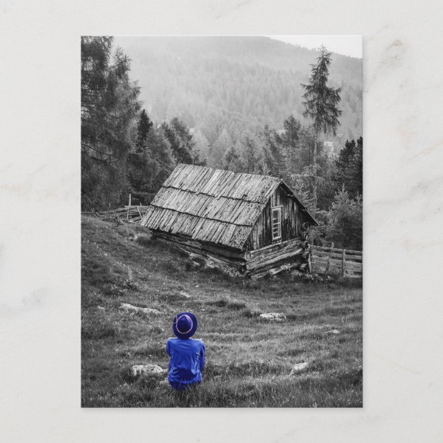 Minimalistiskt foto på landsbygden vykort (Framsida)