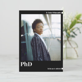 Minimalistiskt foto PhD Studenten Inbjudningar
