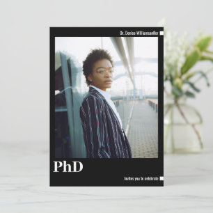 Minimalistiskt foto PhD Studenten Inbjudningar