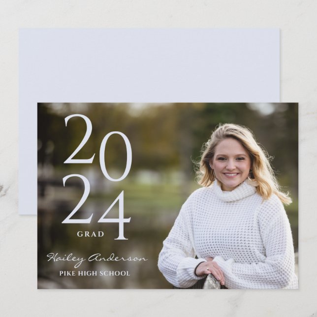 Minimalistiskt foto Student Meddelande (Fram/baksida)