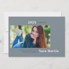 Minimalistiskt foto Studenten Dusty Blue Meddelande