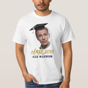 Minimalistiskt foto Studenten i roligt Script Grad T Shirt