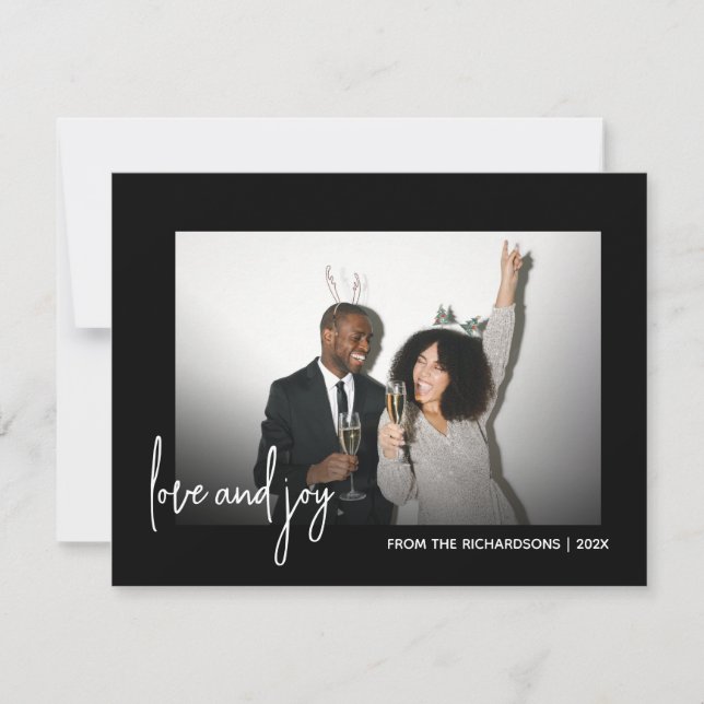 Minimalistiskt foto, svart och vitt i Önskemål Julkort (Framsida)