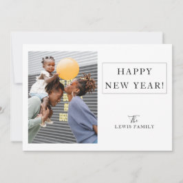 Minimalistiskt foto White Gott nytt år Julkort