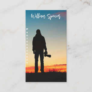 Minimalistiskt fotofoto-enkelt Fullt - företag Visitkort