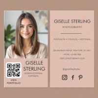 Minimalistiskt fotofoto QR-Social-medium, QR-kod