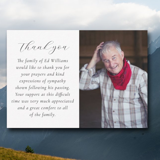 Minimalistiskt fotofunktionellt tackkort tack kort (Skapare uppladdad)