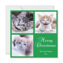 Minimalistiskt fotogaller Grid God Jul Grön Kort