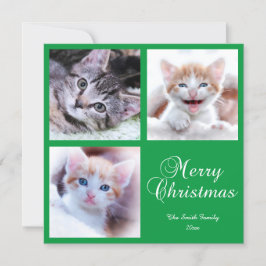 Minimalistiskt fotogaller Grid God Jul Grön Kort
