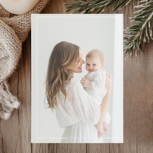 Minimalistiskt fotokort Enkel och Elegant Inbjudningar