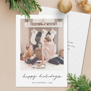 Minimalistiskt fotokort för Helgdag Julkort