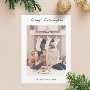 Minimalistiskt fotokort för Helgdag Julkort