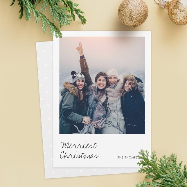 Minimalistiskt fotokort för Helgdag Julkort (Skapare uppladdad)