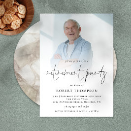 Minimalistiskt fotoöverlägg Pension Party Inbjudningar