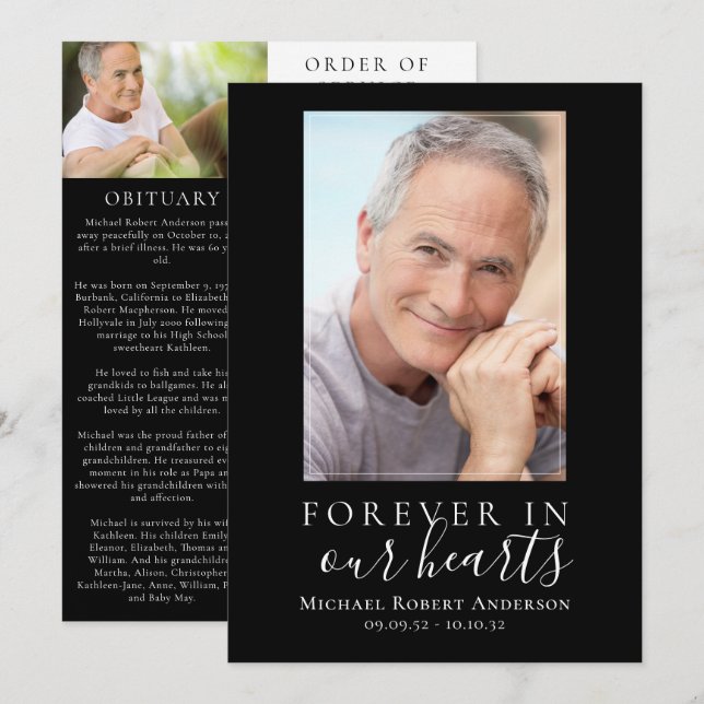 Minimalistiskt fotopatal servicekort inbjudningar (Fram/baksida)