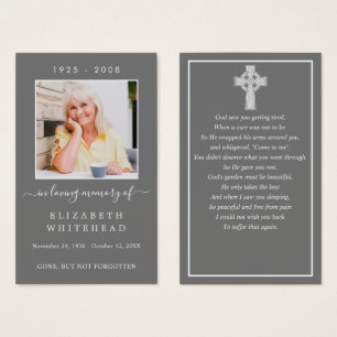 Minimalistiskt fotoportal Celtic Prayer Card Visitkort