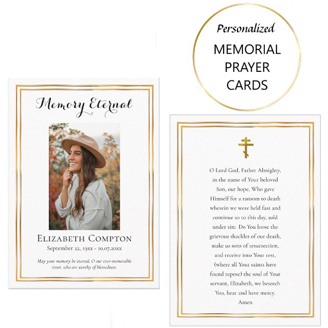 Minimalistiskt fotoportodoxt-minneskort placeringskort (Skapare uppladdad)