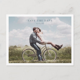 Minimalistiskt fotospara datumet vykort