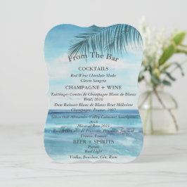 Minimalistiskt från menykortet Pub Bröllop Pub Meny