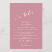 Minimalistiskt från menykortet Pub Bröllop Pub