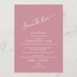 Minimalistiskt från menykortet Pub Bröllop Pub Meny