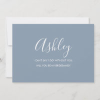 Minimalistiskt Frieri av Dusty Blue Bridesmaid-kor