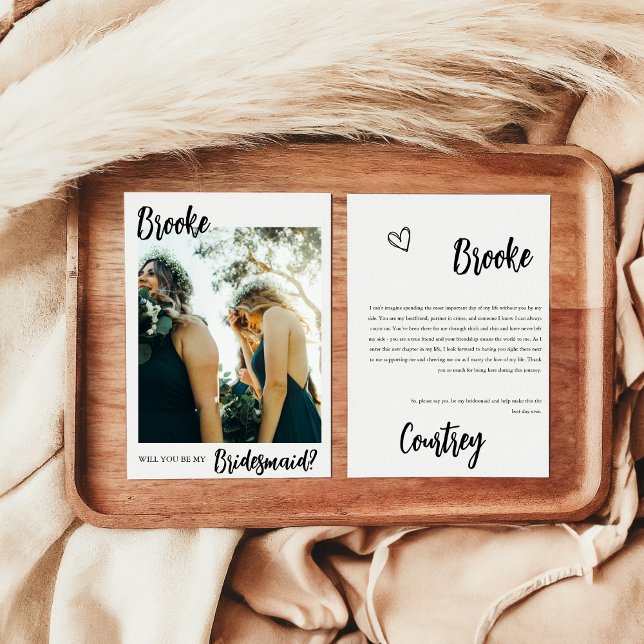 Minimalistiskt Frieri fotokort Inbjudningar (Skapare uppladdad)