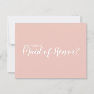 Minimalistiskt Frieri i Maid of honor-kort Inbjudningar