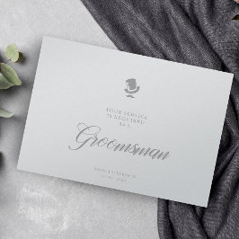 Minimalistiskt Frieri kort för lyxgroomsman Bröllo