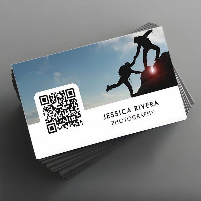 Minimalistiskt frilansande fotograf kontaktkort visitkort (Minimalist Freelance Card - Front)