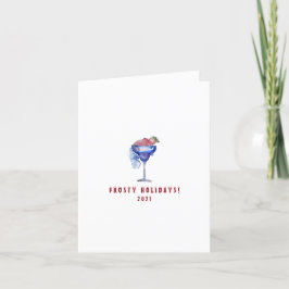 Minimalistiskt, Frosty Helgdagars Cocktail-Helgdag Helgkort