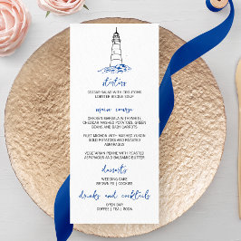 Minimalistiskt fyr Bröllop Menu Meny